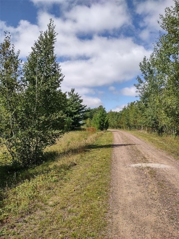 North property line looking west