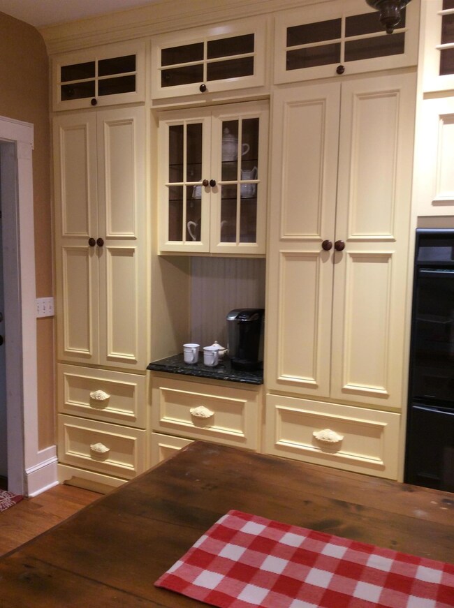 Tons of cabinets and storage space.