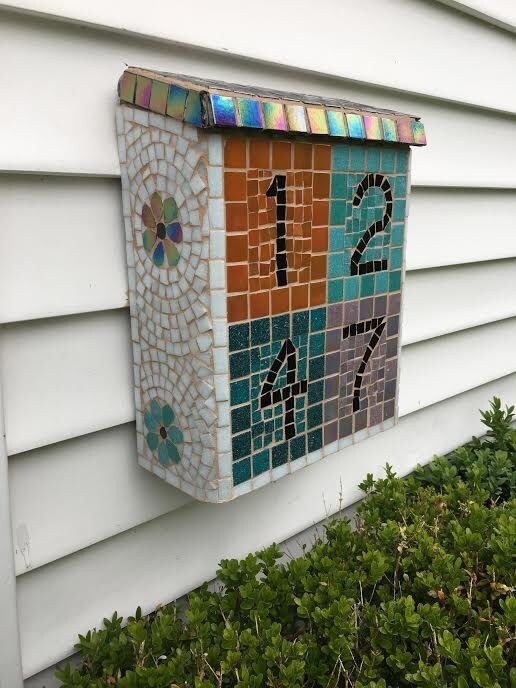 Decorated mailbox.