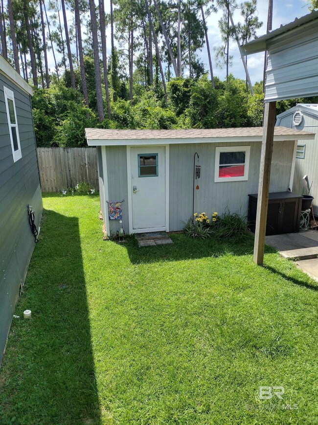 Exterior space featuring an outdoor structure