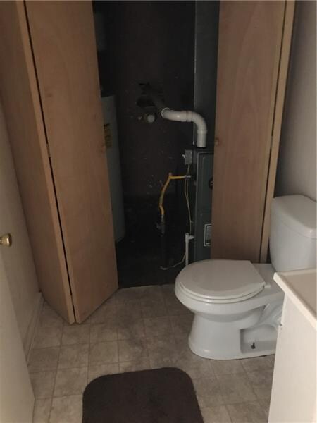 1/2 bath on 1st floor