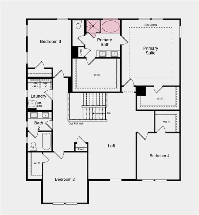 Second Floor Plan - Structural options added inclu