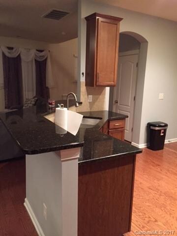 Breakfast bar in kitchen