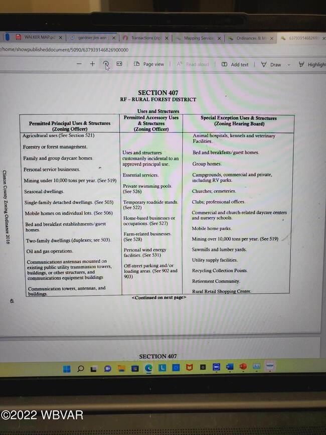 Zoning info