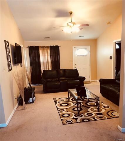 Great Room with Sloped Ceiling