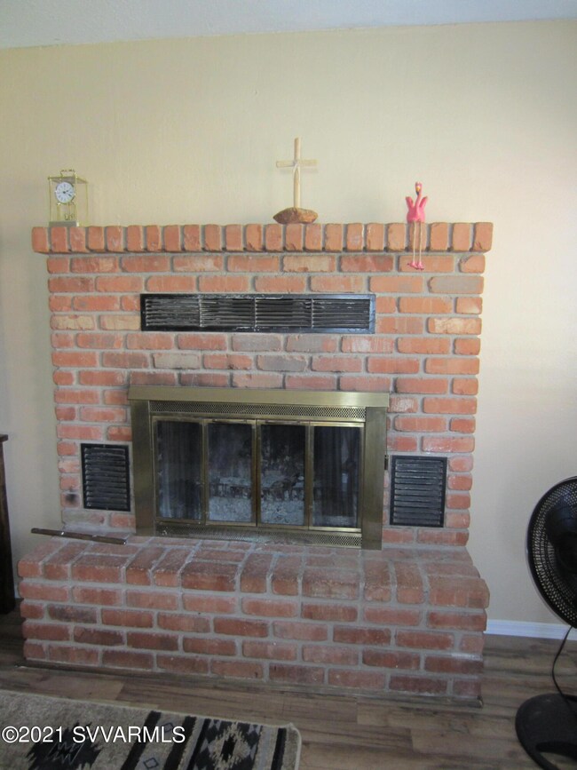 Wood-burning fireplace