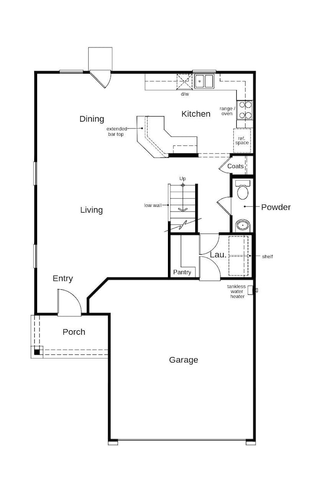 This floor plan features 4 bedrooms, 2 full baths,