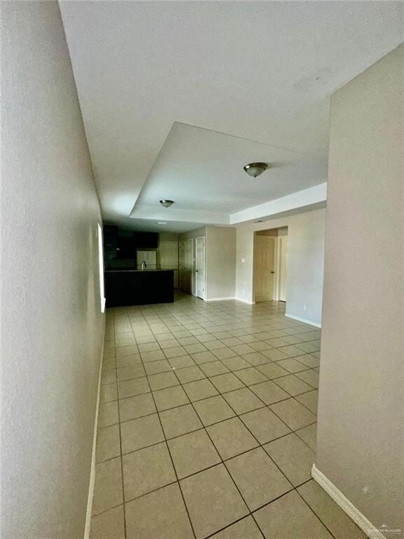 View of tiled empty room