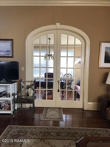 French doors to office