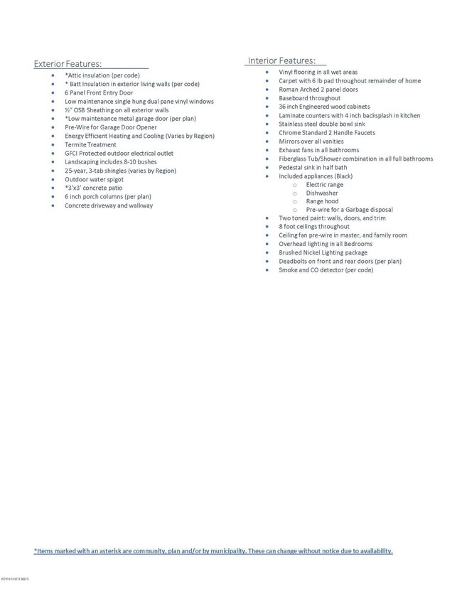 Feature Sheet