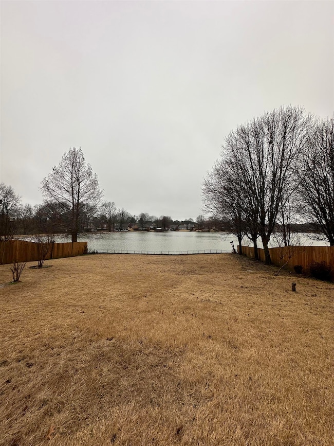 View of yard featuring a water view