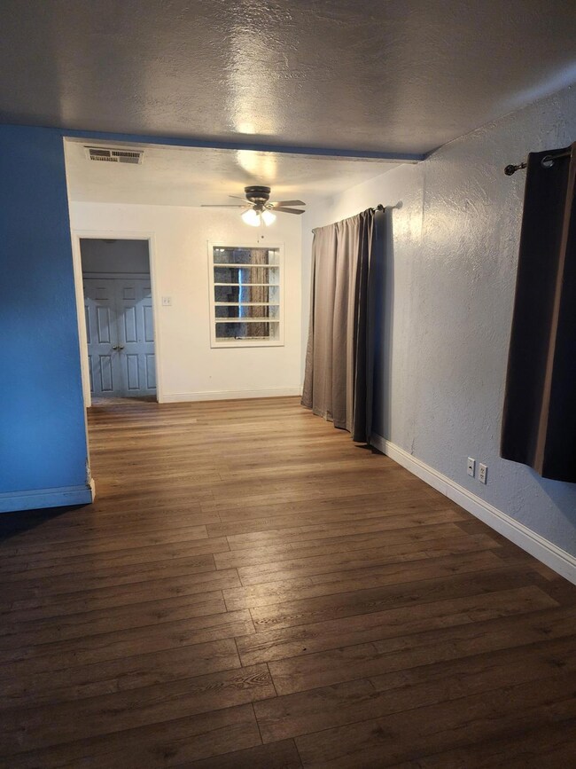 View from living rm towards dining area.