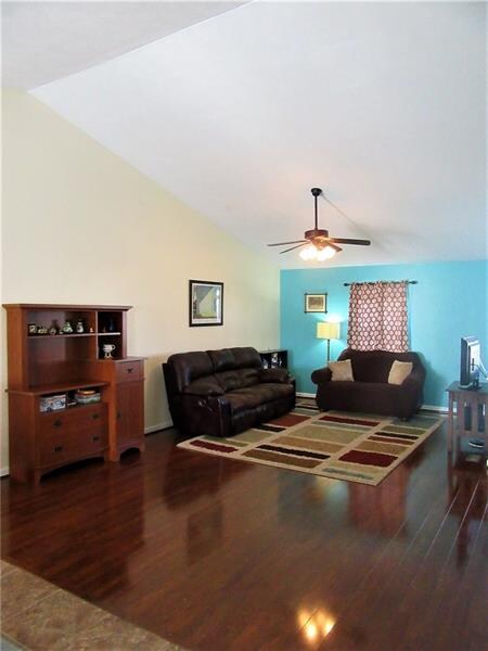 Cathedral ceiling gives open space living an open 