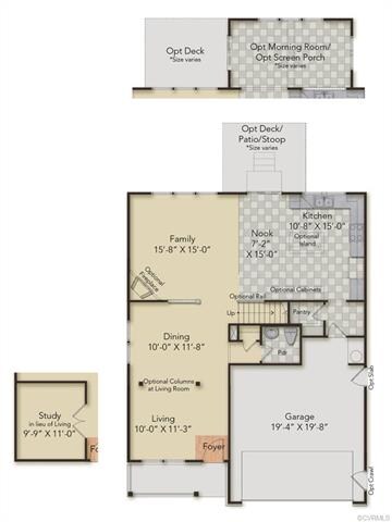 FIRST FLOOR - This home includes the study in lieu