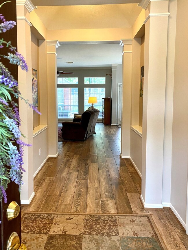 Beautiful wood look tile throughout entire house. No carpet!