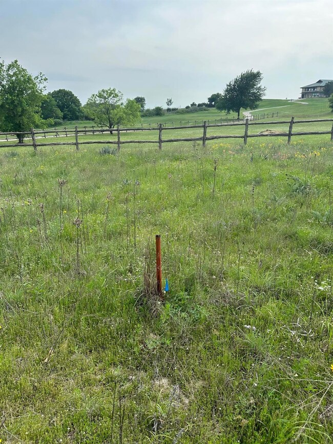 Split rail fence view