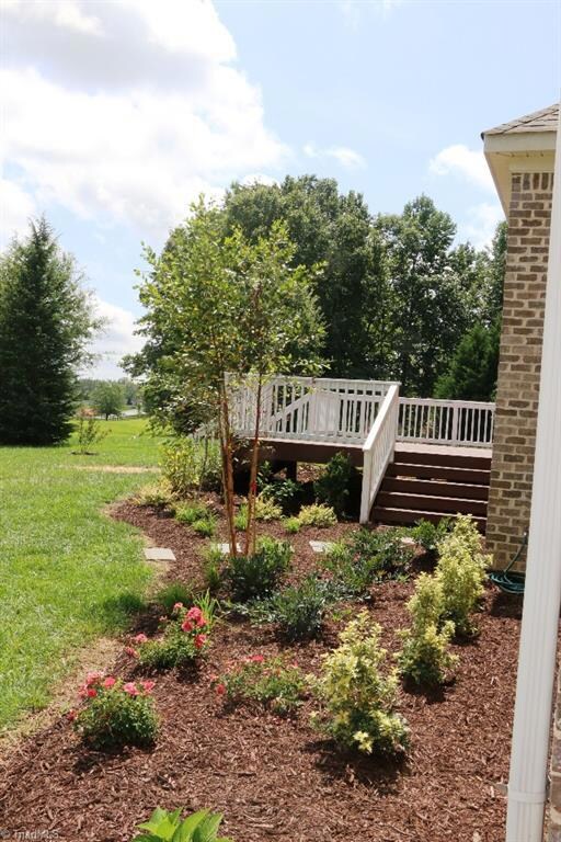 Beautifully landscaped backyard