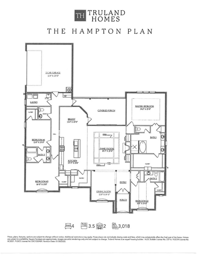 Hampton Floor Plan Page 1