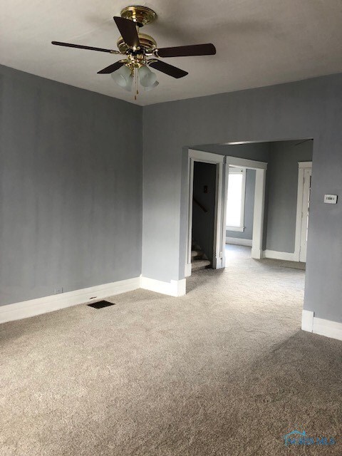 Den with new carpet