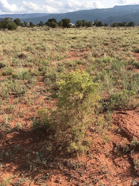 View of undeveloped land with mountains and rural landscape