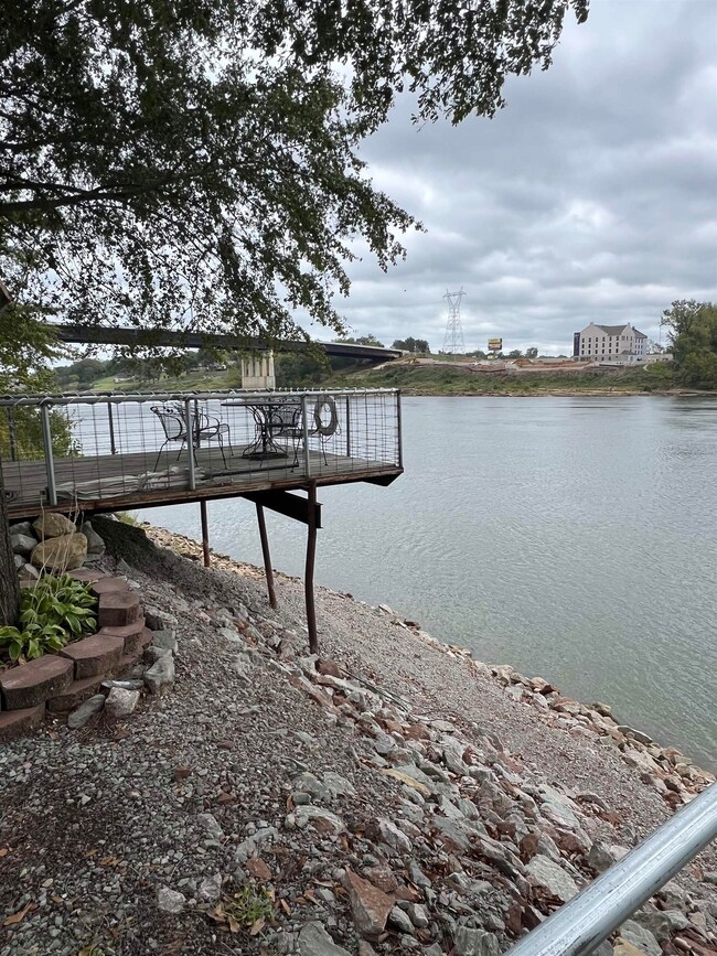 Dock with a water view