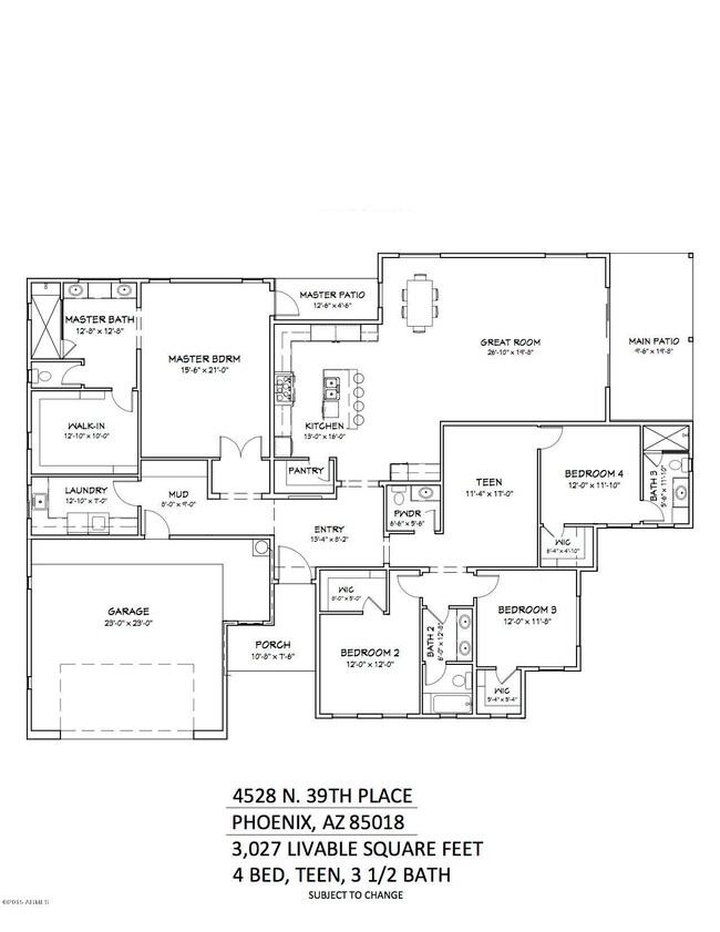 4528 N 39th Pl Floor Plan