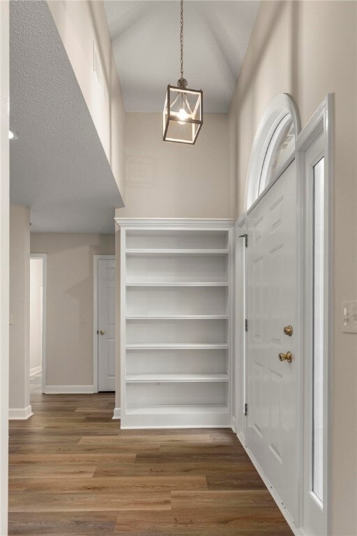 Entry with bookcase