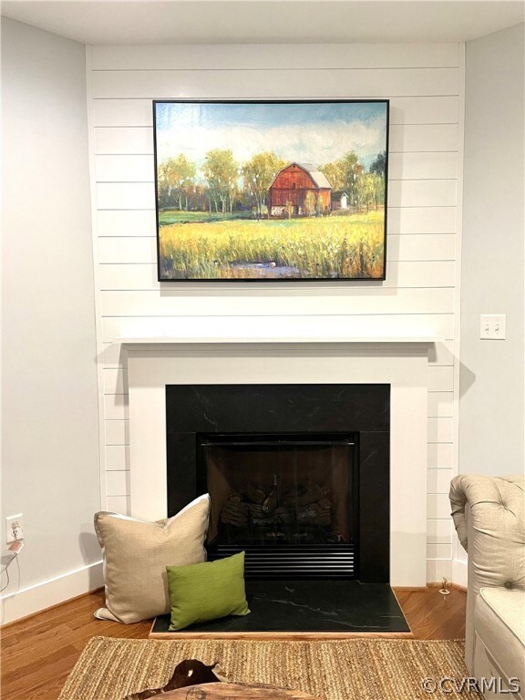 Living Room Shiplap Fireplace