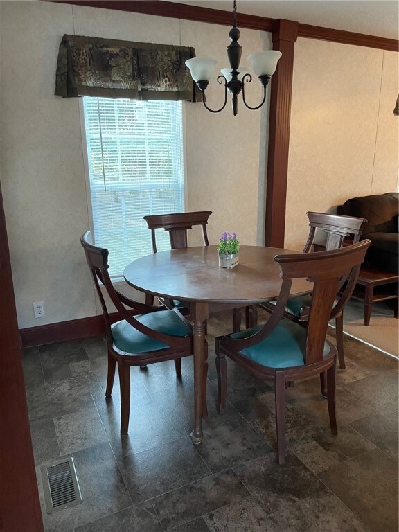 Dining is open to living & kitchen areas