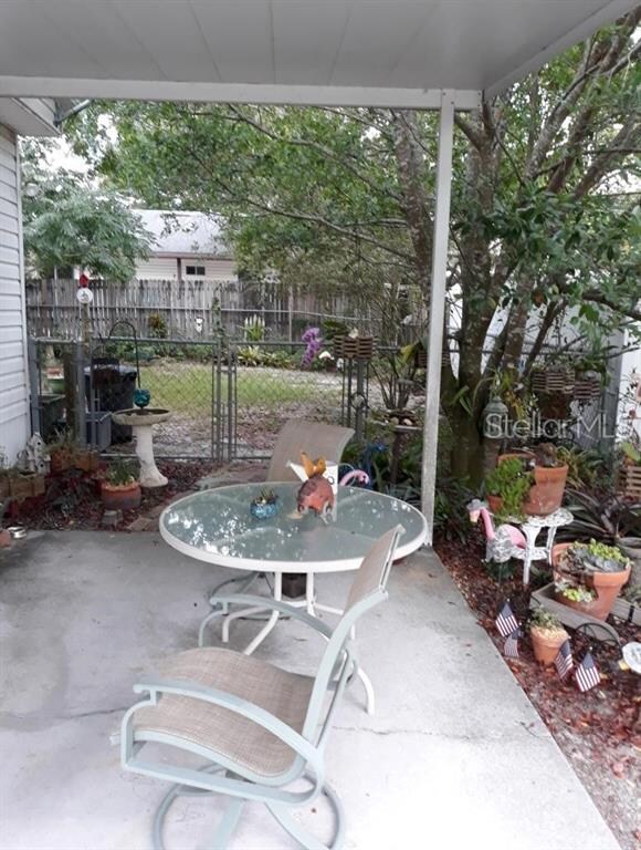Covered patio or carport