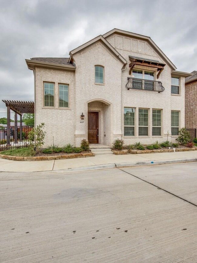 View of front of home with a pergola