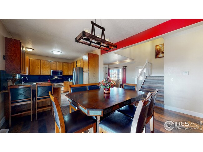 Dining Room with Updated Lighting!