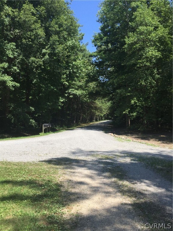 View down the driveway