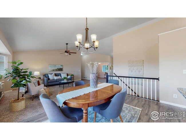 Dining area opens to living room