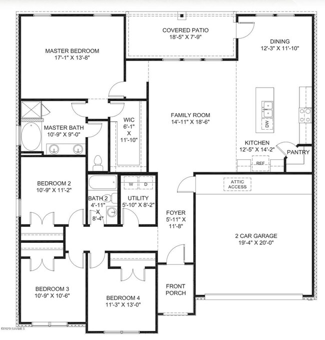Violet B - Bayou Tortue - Floor Plan