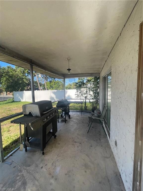 South facing lanai