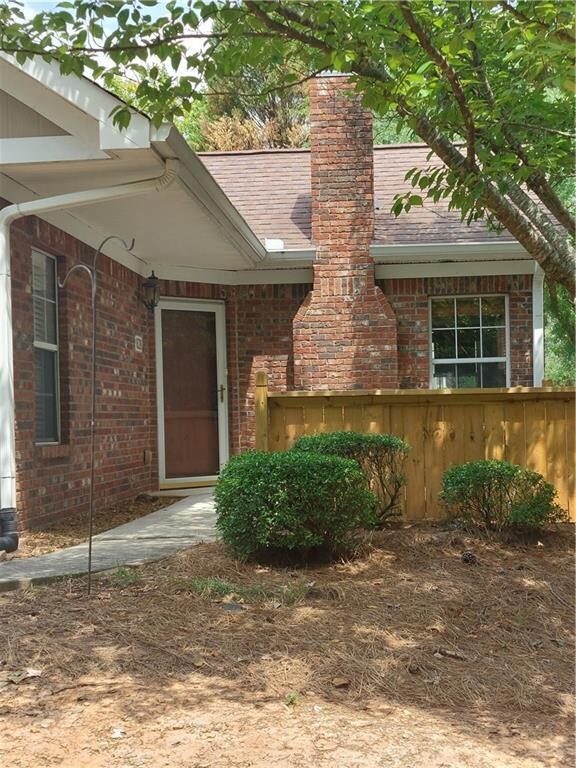 Front entry via patio