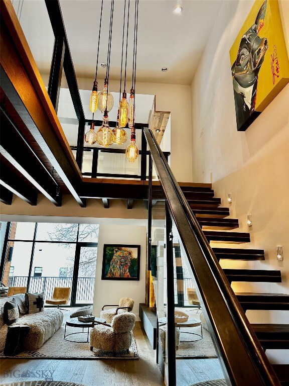 Stairway to loft Master Bedroom