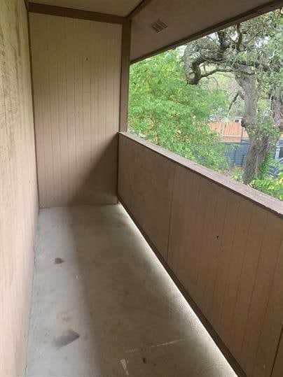 Balcony featuring visible vents