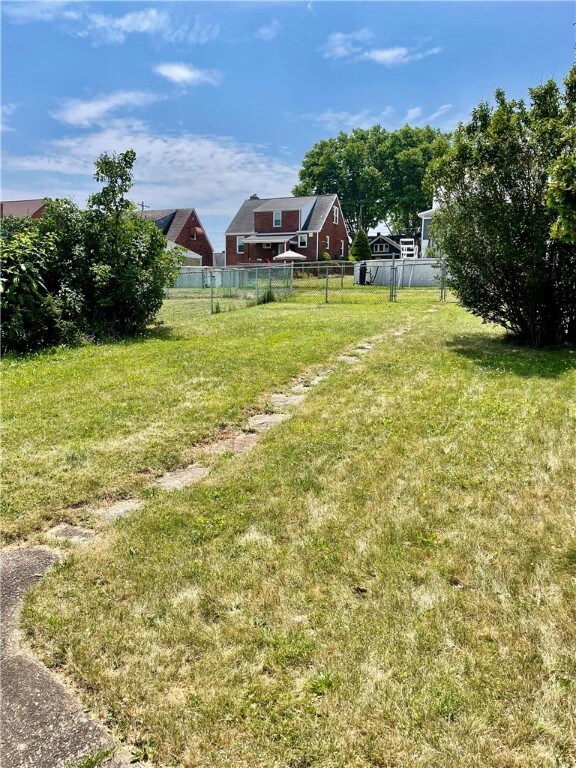 Fenced in back yard