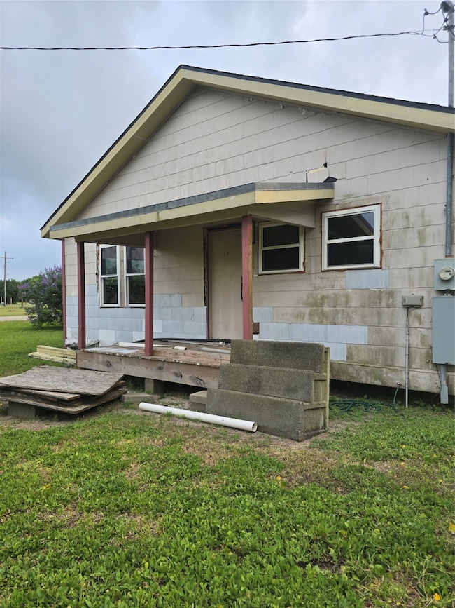 Porch off the side of the house