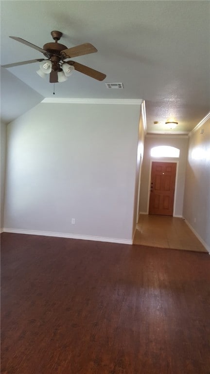 Spare room with a ceiling fan, light wood-type flo