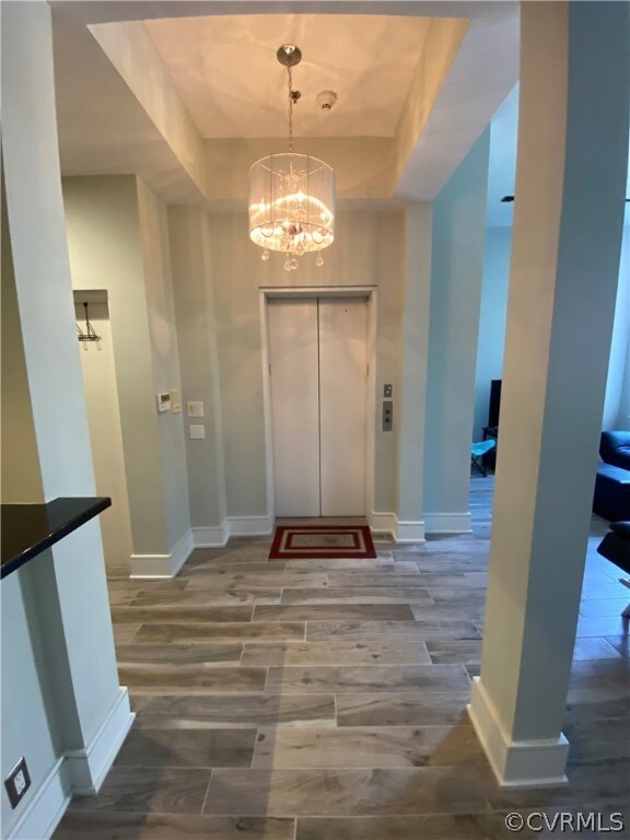 Elevator opens directly into the condo. Foyer with