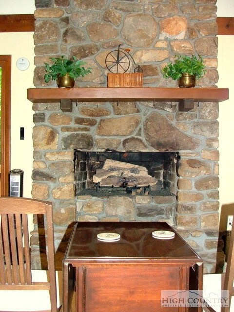 Stone fireplace: The stone fireplace in the great