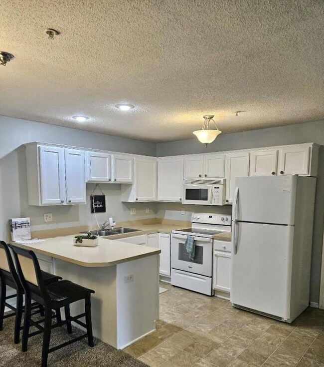 Freshly painted cabinets