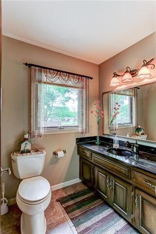 updated half bath off Kitchen