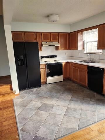 Kitchen is open to dining area and the living room