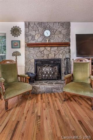 lovely stone fireplace.