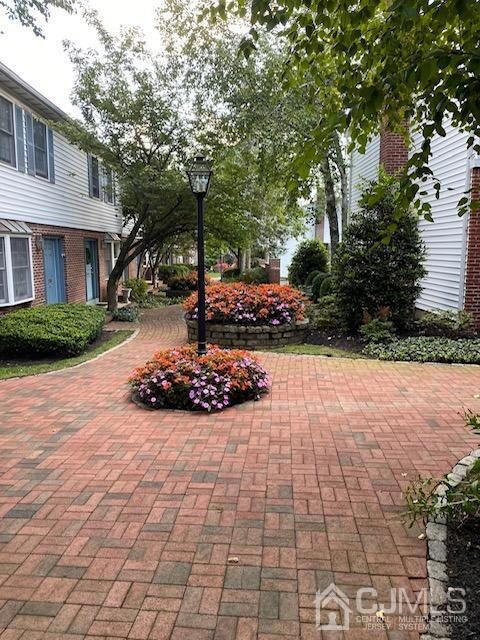 Flowering walkway through the community
