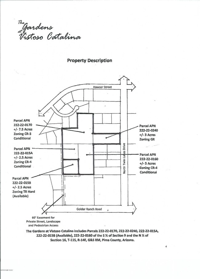 Vistoso_parcel layout